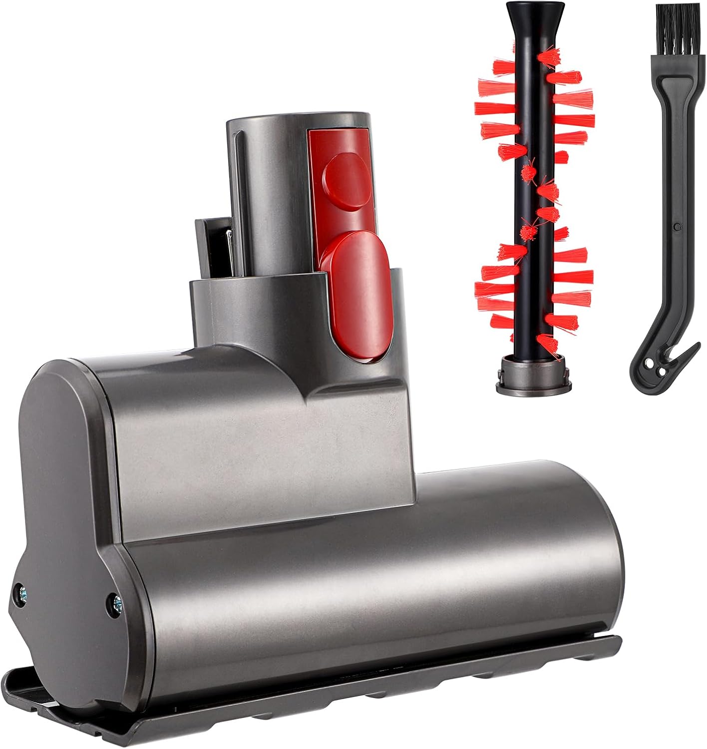 WIOR Vacuum Attachments Motorhead for Dyson V7 V8 V10 V11 V15 Quick-Release Vacuum Cleaners, Mini Electric Brush Suction Head with Small Cleaning Brush, Vacuum Clean Head Replacement Parts