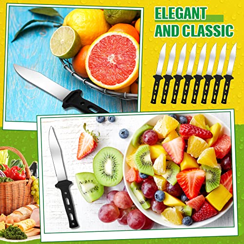 Lasnten 50 Pcs Paring Knife With Self Sharpening Blade Cover 8.3 Inch Stainless Steel Kitchen Knife Utility Sharp Knife With Plastic Handle For Chef Cutting Fruit Vegetable Peeling Cooking, Black #TOP3