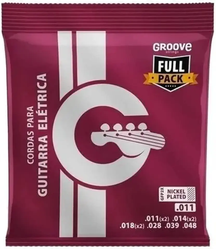 Encordoamento Guitarra Groove Solez 011 Full Pack Gfp2x