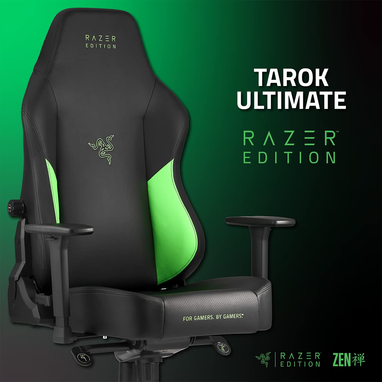 Tarok Ultimate Razer Edition Gaming Chair By Zen Ergonomic Leather
