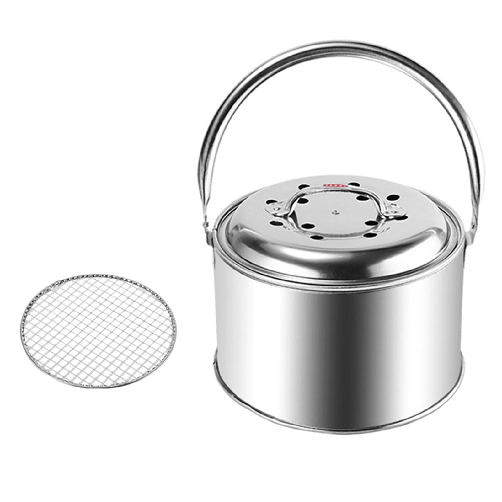 Enakshi® Portable Fire Pit Stainless Steel with Handle Accessories for BBQ Patio M|Home & Garden | Yard, Garden & Outdoor Living | Outdoor Cooking & Eating | Fire Pits & Chimineas-picture-23