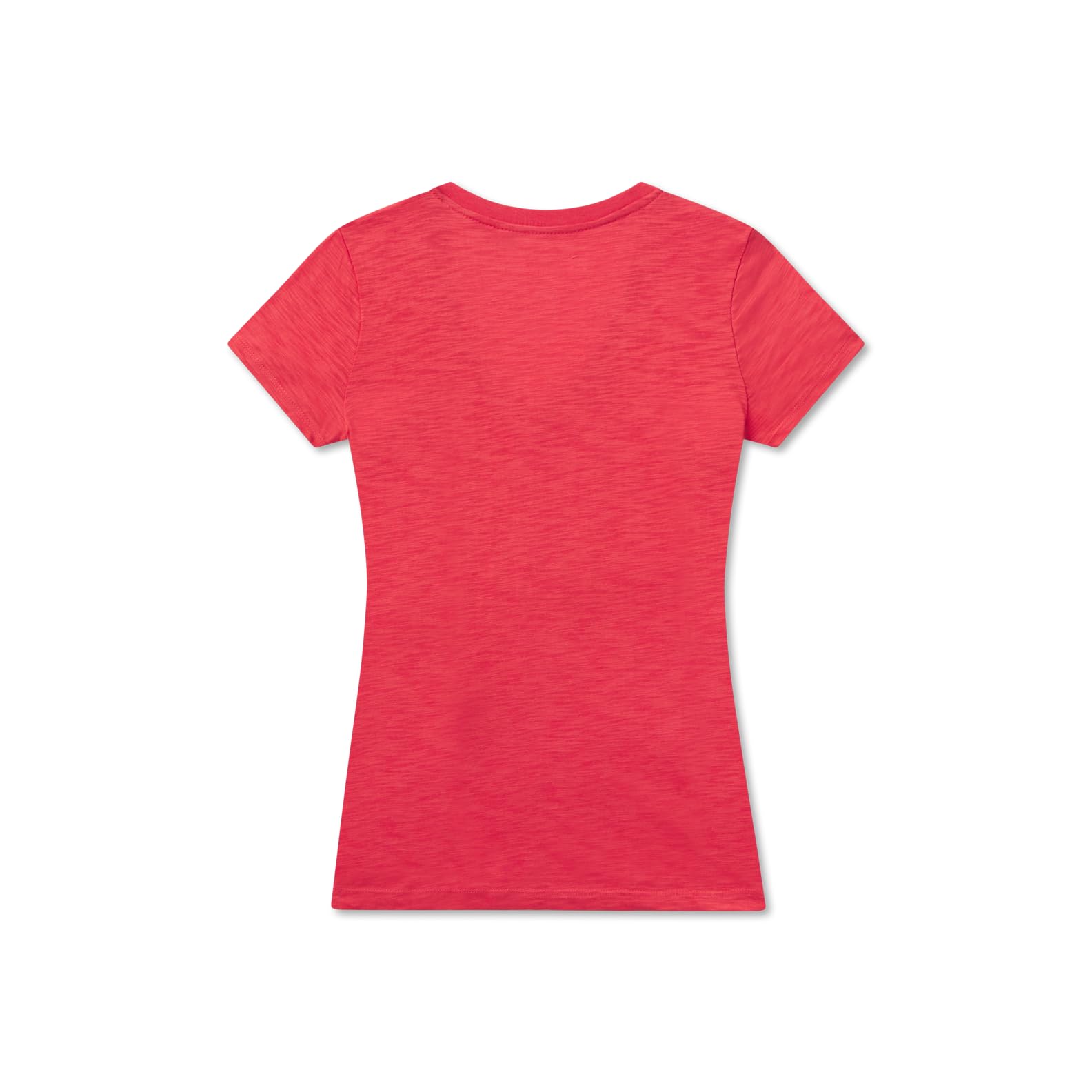 Southern Marsh Women’s Caroline V-Neck T-Shirt, Short Sleeve Tee, Washed Red, Small