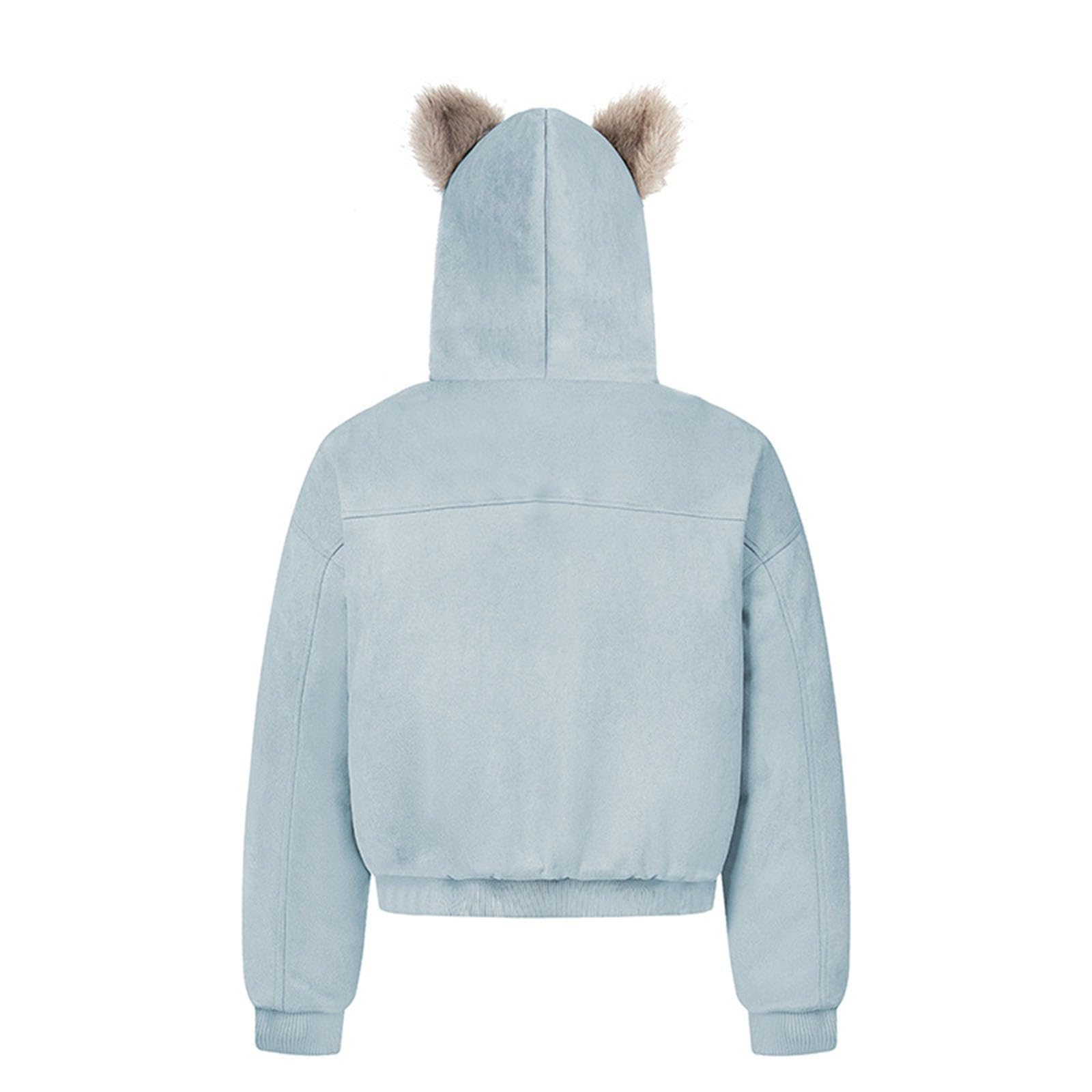 Oversize Hoodie Damen Sweatjacke Warme Fleecejacke mit gefüttertem Saum für luxuriöse lässige Winterbekleidung Damen Hoodie robust bequem