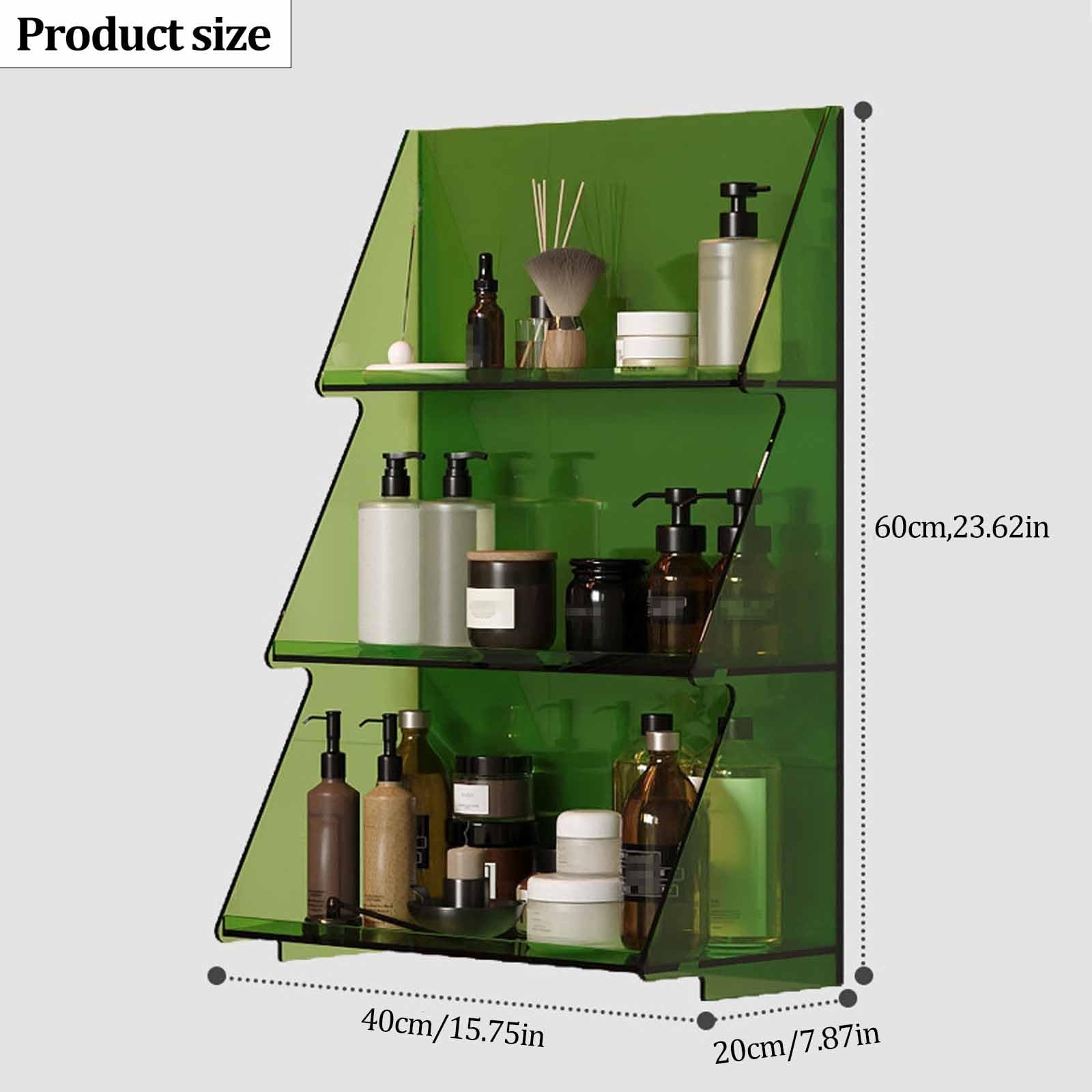 Schwebendes Acryl-Aufbewahrungsregal, Wandmontage, Display-Halter für Nagellack, Parfüm, Make-up, Hautpflege – mehrschichtiger Organizer für Heimdekoration