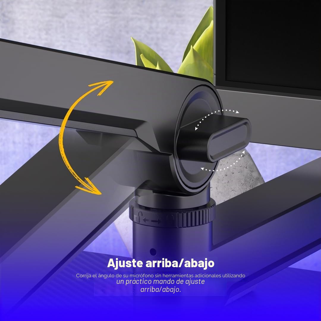 ENDORFY Broadcast Low Profile Boom Armor, micrófono premium de perfil bajo y brazo de luz con cable, giratorio 360 grados