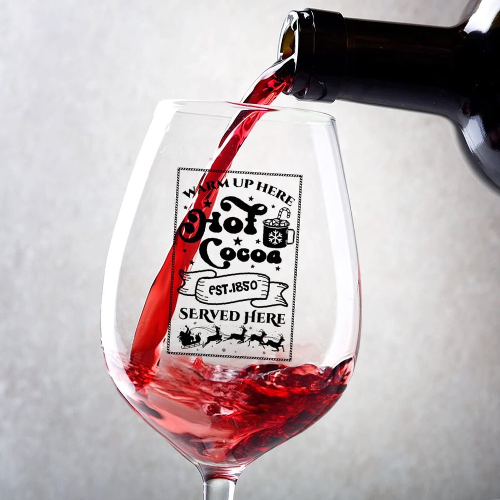 Verre à vin de 500ml grand modèle pour éviter de se resservir lot de 2 femme