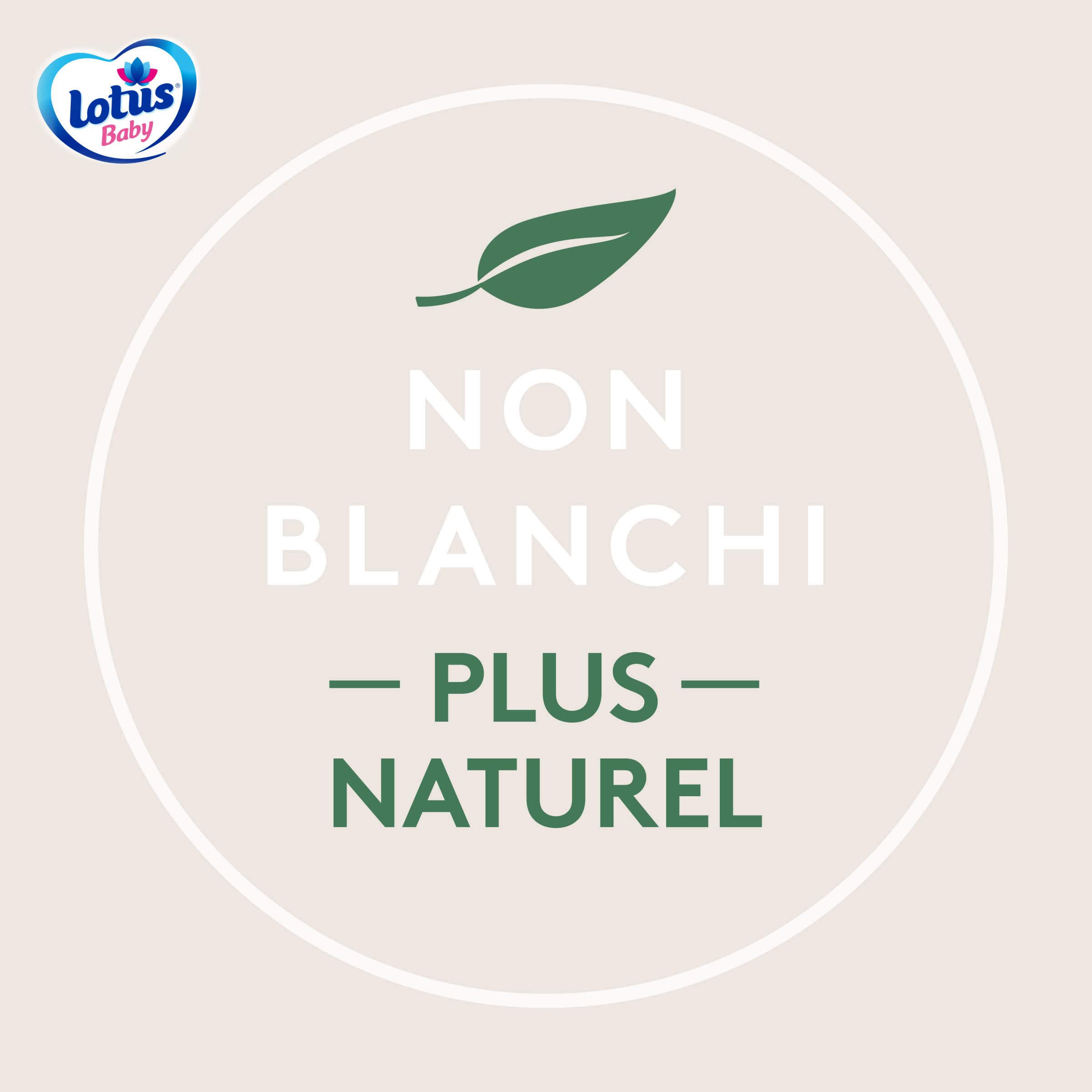 Lotus Baby Douceur Naturelle - Cotons bébé non-blanchis - 70 Cotons