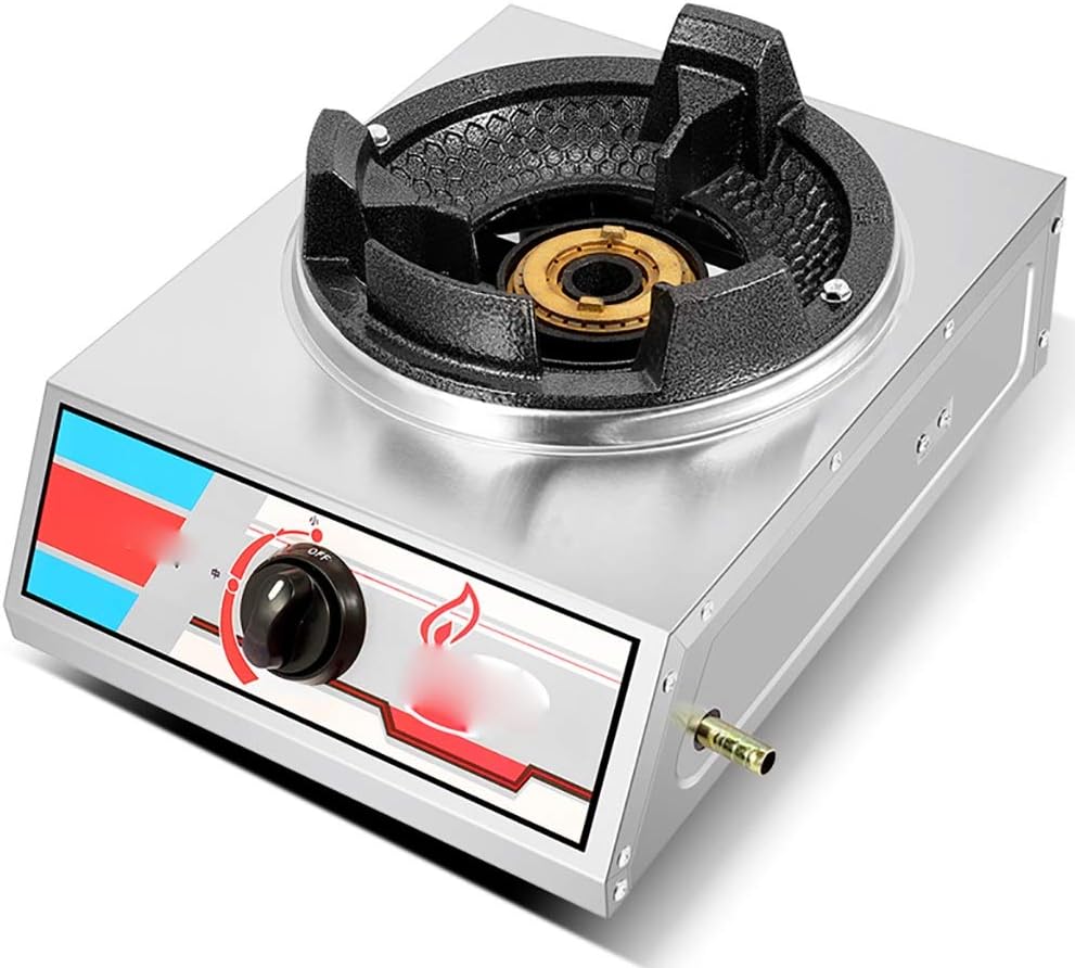 Mini Gas Stove,Largegas Hob 30Kw Lpg Stainless Steel Cooker,Outdoor/Indoor Stove Cooking Efficient (Single Burner) (Single Burner)