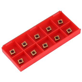 10Pcs CNC Insert CNC Carbide Blade Carbide Insert Carbide Rhombus Tip CNC Blade Set for Lathe CCMT060204-HM YBC251