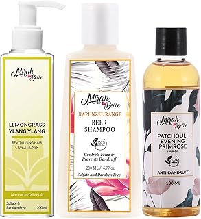 Mirah Belle Anti Dandruff Hair Kit - Combo Pack of 3 - (Hair Oil, Hair Shampoo and Hair Conditioner) Natural Sulfate & Paraben Free-picture-35