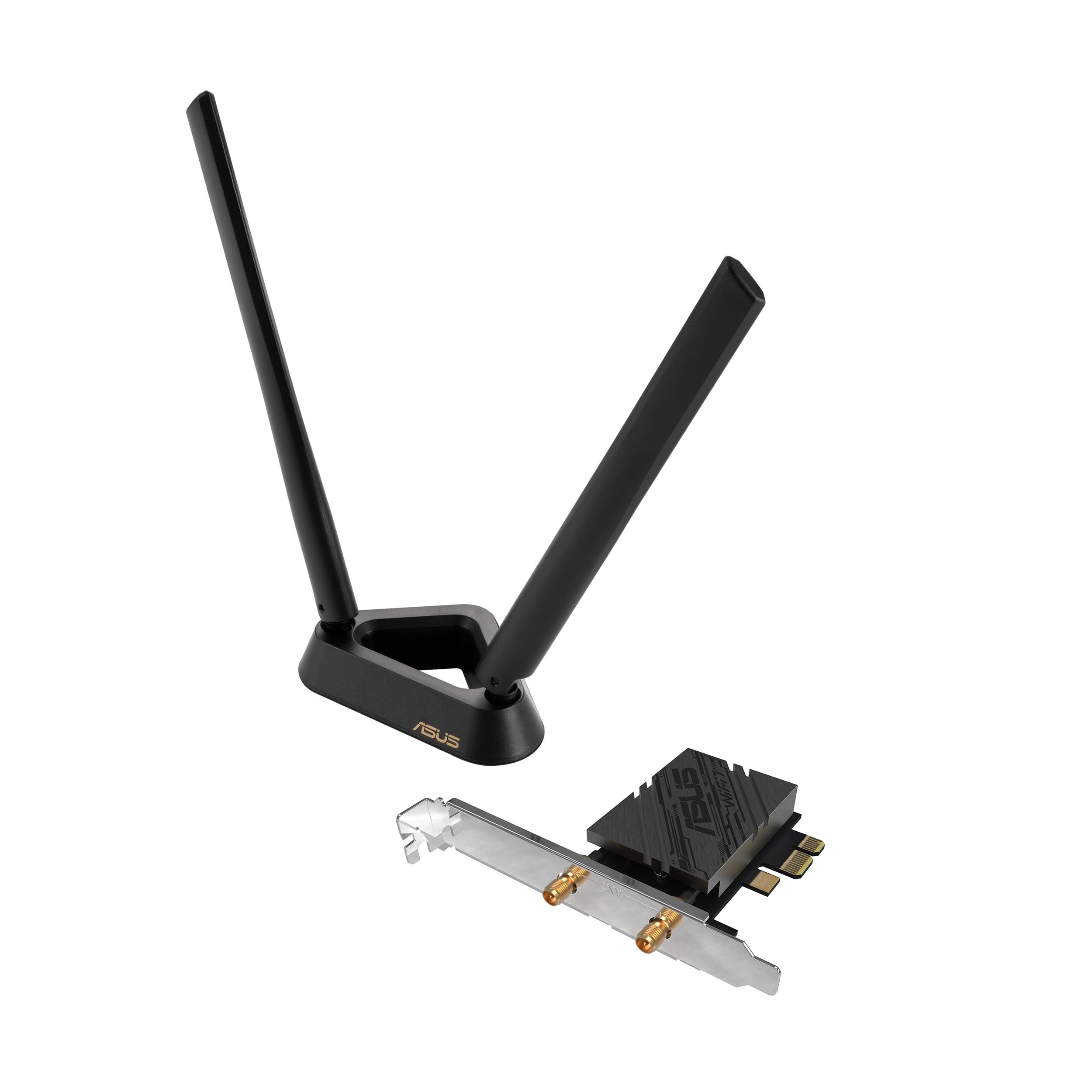 Asus PCE-BE92BT - Adattatore Wifi 7 PCI-E Con 2 Antenne Esterne E Base Magnetizzata, Compatibile Con 6 Ghz, 320 Mhz, Bluetooth 5.4, Sicurezza Di Rete WPA3, Ofdma E Mu-Mimo-image