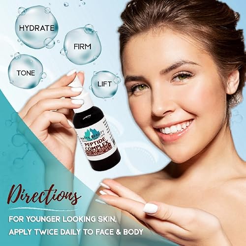 Miniatura 2 de De Watts Beauty, péptido afirmante de arrugas y estimulador de colágeno con ácido hialurónico, L-arginina, péptido potente, fabricado en los EE. UU.