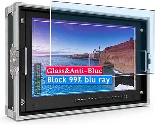 Vaxson Protector de pantalla de vidrio templado anti luz azul, compatible con ACETEK HDX-156-12G 15.6 Área visible, protectores de película 9H no