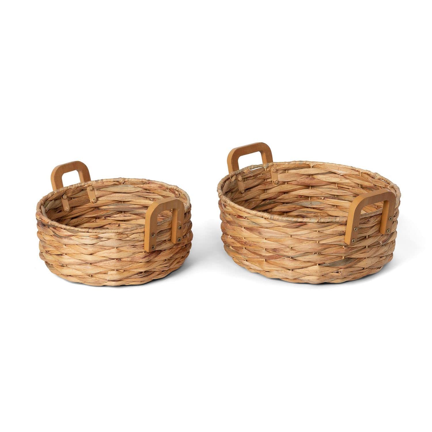 Park Hill Collection EAW20616 Servierkorb aus geflochtener Wasserhyazinthe, rund