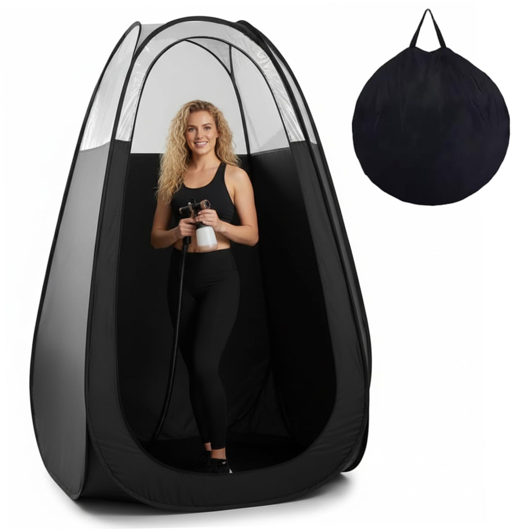 Tienda de Bronceado en Aerosol, Tienda de Bronceado emergente portátil, Cabina de privacidad instantánea con Bolsa de Transporte para Ducha y Cambio al Aire Libre, 47 x 47 x 75 Pulgadas, Cabina de BR