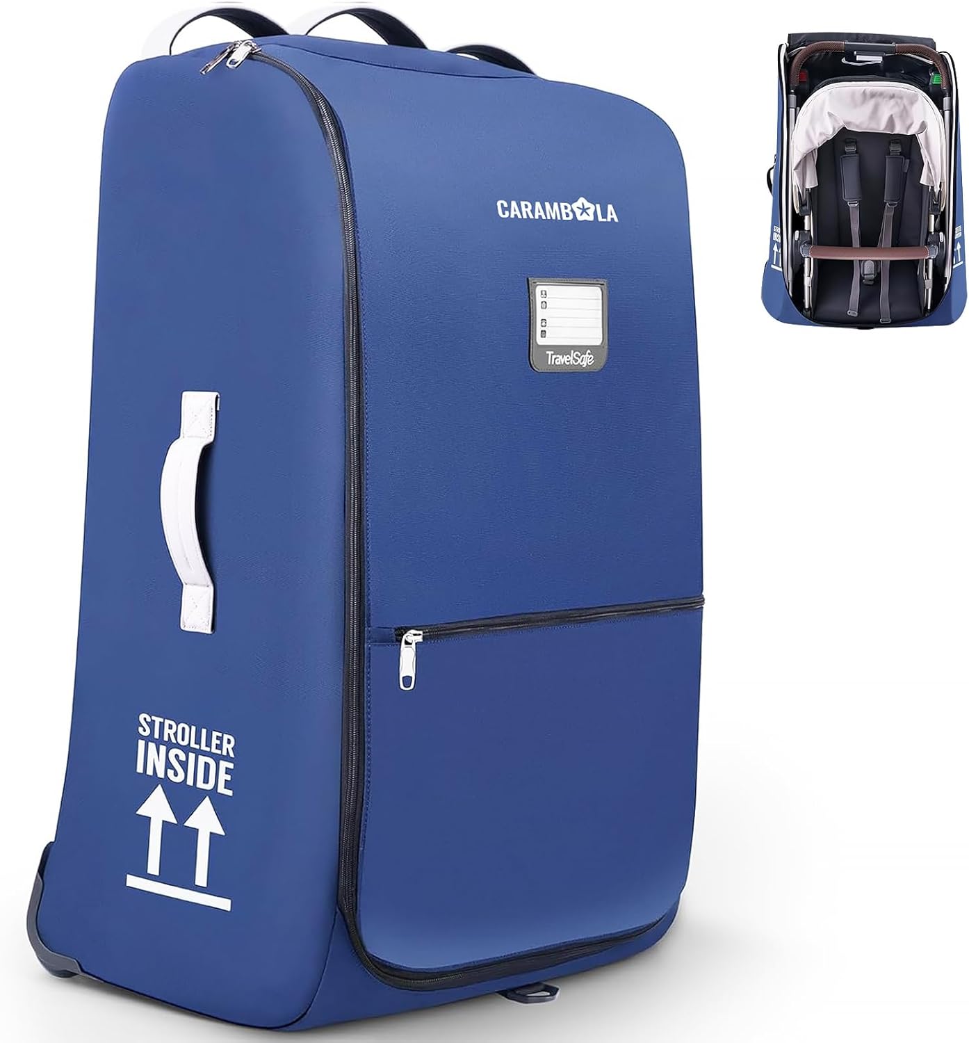 CARAMBOLA Stroller Bag for Airplane,Travel Bag - Compatible with UPPAbaby Vista/V1 V2 V3, Cruz/V1 V2 V3 |Rolling Wheel Bag with Storage Pocket, Waterproof, Rolling Wheels, Multiple Handles