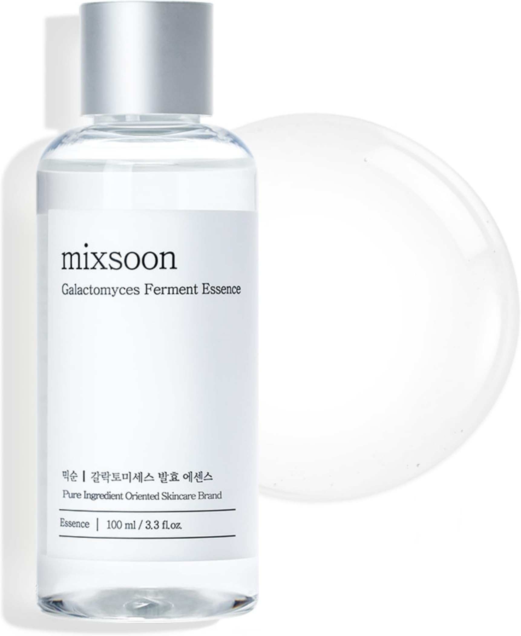 mixsoon Galactomyces Ferment Essence - Deep Moisture, Tone Clarifying Essence to Smooth Skin for Dull, Uneven Skin - Korean Skincare for Glass Skin - Vegan (3.38 fl.oz / 100ml)
