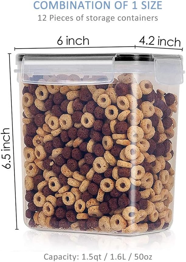 Miniatura 4 de Paquete de 12 organizadores de alimentos herméticos para despensa