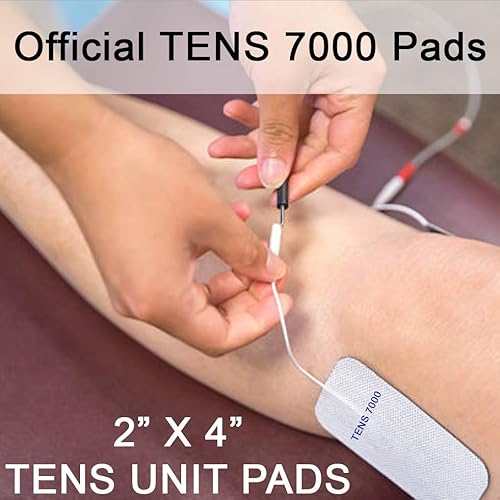 Miniatura 5 de TENS 7000 Almohadillas oficiales TENS, 2 x 4, paquete de 16 – Almohadillas de repuesto de unidades OTC TENS de alta calidad – Compatible con la