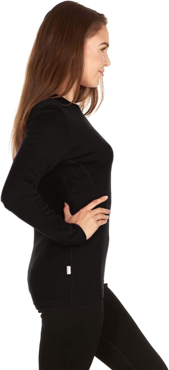 100% Merino Wool - Women's Midweight Base Layer - Long Sleeve Crew - Image 4