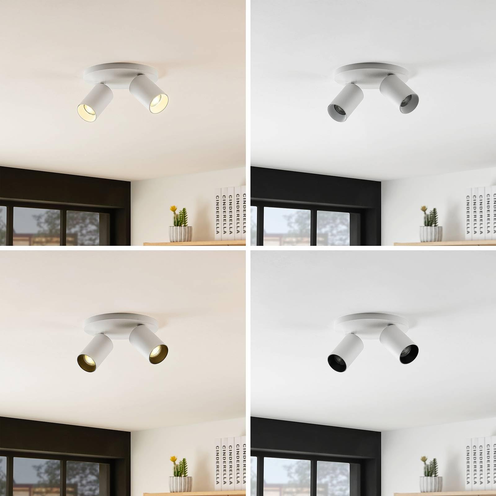 Arcchio Spot Brinja à intensité variable (Moderne) en Blanc Aluminium e. a. pour Couloir (à 2 lampes, GU10) Lampe encastrable plafonnier applique