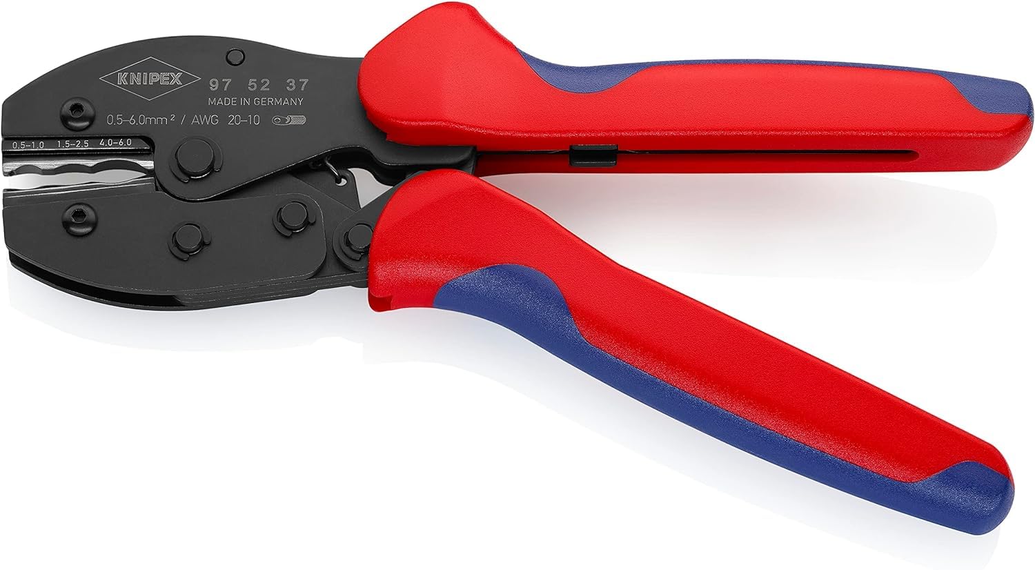 KNIPEX PreciForce Szczypce do zagniatania z osłonkami wielokomponentowymi 220 mm, 97 52 37 | Z uchwytami wieloskładnikowymi