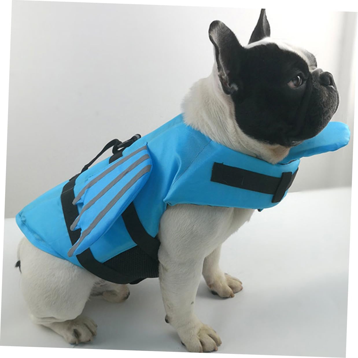 Wear-Resistant Dog Swimsuit and Portable Breathable Vest with Reflective Wings, Blue S, Outdoor Swimming Life Jacket for Small Dogs