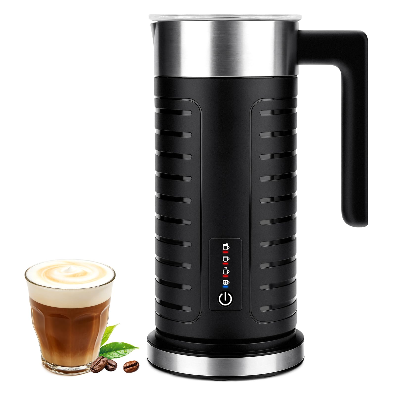 Espumador de leche AirOpen, espumador y calentador de leche eléctrico automático con función «One-Touch» para café, latte, capuchino y macchiato