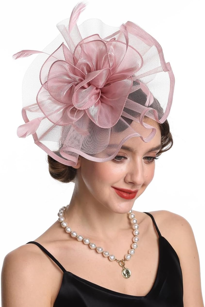 Women's Organza Church Vintage Wedding Fascinator Tea Party Wedding Hat Summer