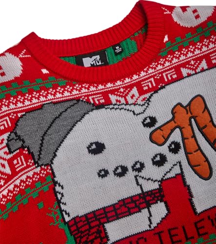 Mtv Mens Ugly Christmas Sweater Long Sleeve Crewneck Pullover Sweater | Soft 100% Acrylic Knit Sweater Fabric, Crew Neck, Long Sleeve, Regular Fit Through The Body 3 Mtv Mens Ugly Christmas Sweater Long Sleeve Crewneck Pullover Sweater | Soft 100% Acrylic Knit Sweater Fabric, Crew Neck, Long Sleeve, Regular Fit Through The Body - Image 4