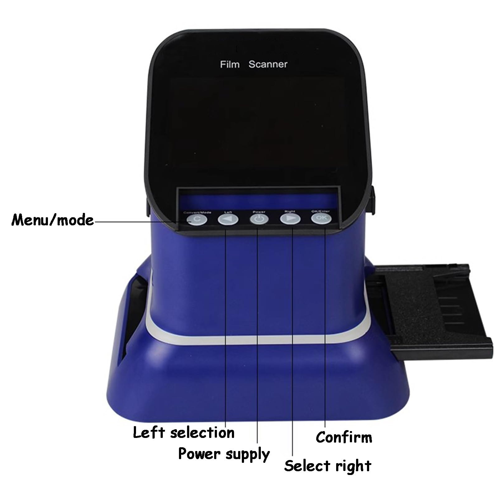 Scanner per Pellicole da 22 MP, Visualizzatore di Scanner per Diapositive Digitali, con Ampio Display da 4,3", con Scheda di Memoria da 8 GB, Memoria Integrata da 128 GB