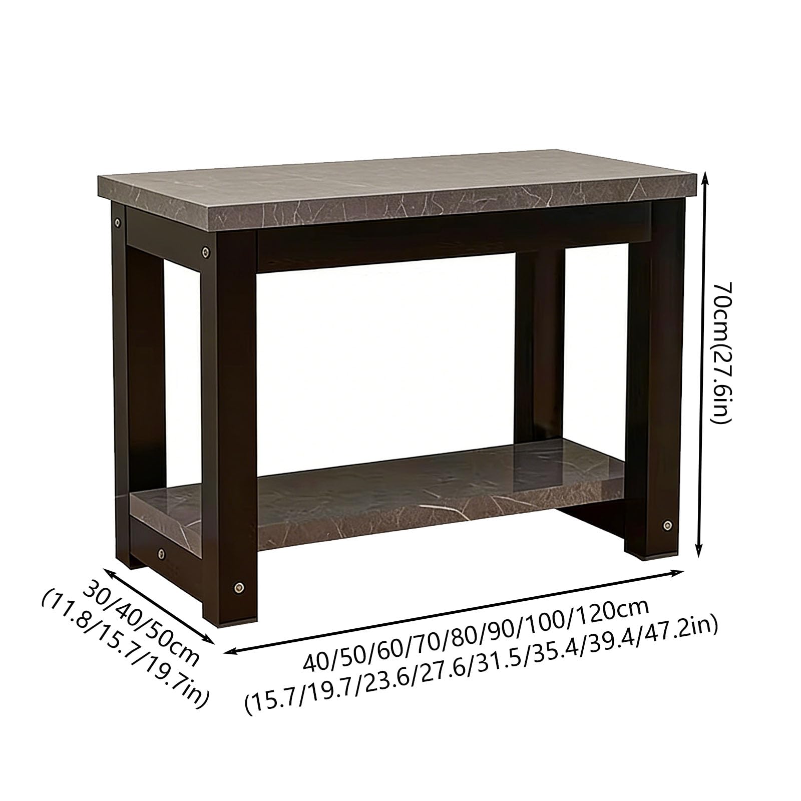 Soporte Suelo para Pecera Soporte Acuario 2 Capas Mesa para Acuario FáCil Montar Acero Engrosado 5 X 5 Cm Gran Capacidad Carga Adecuado para Uso DoméStico Black + Grey Stone Veins 50x30cm/19.7x11.8in