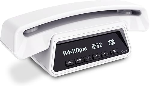 Alcatel Epure - Design DECT 6.0 - Teléfono inalámbrico para el hogar con contestador, manos libres y bloqueo de llamadas no deseadas, color blanco