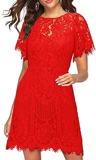Red lace dress amazon Clearance
