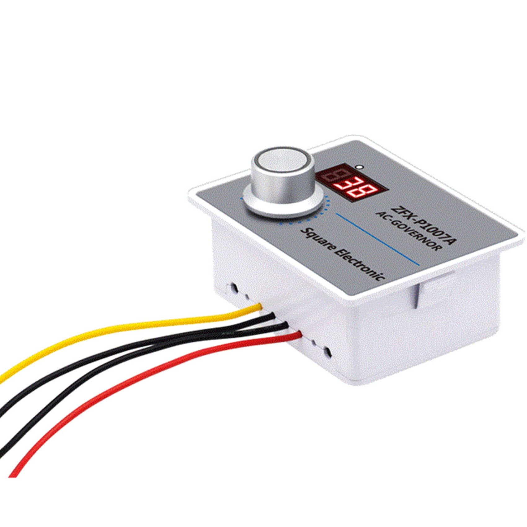 10X ZFX-P1007A - Regolatore di velocità con display digitale impermeabile, regolatore di velocità continuo, 500 W AC 220 V interruttore di controllo