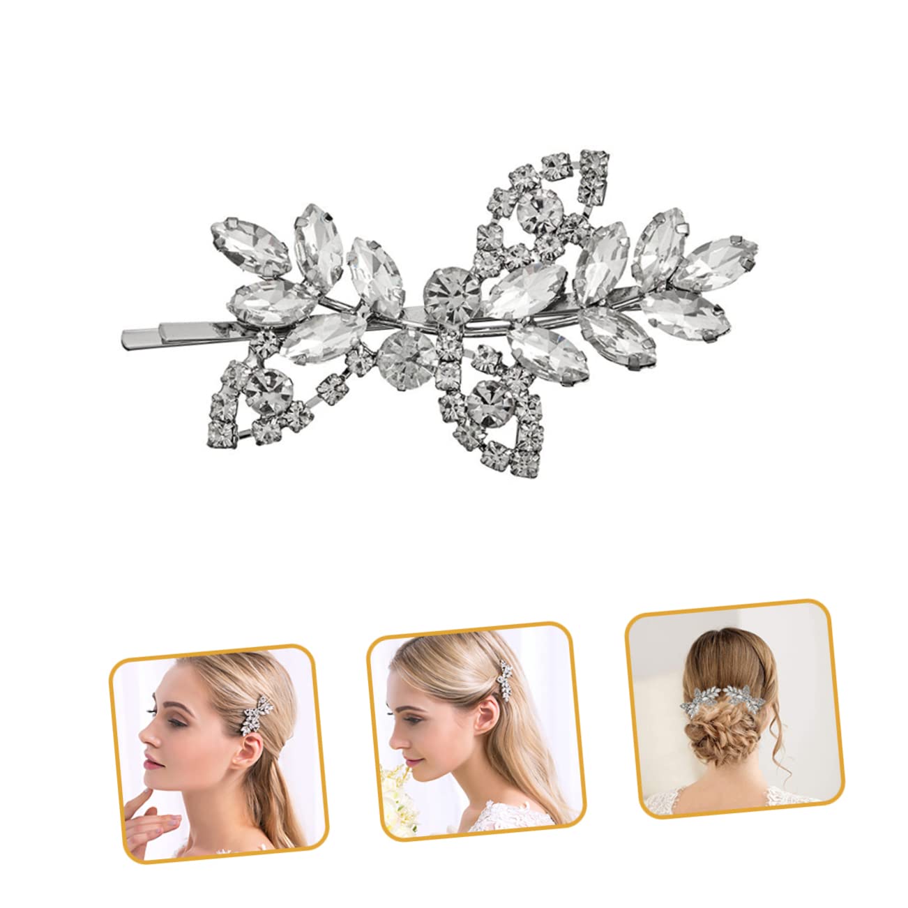 FRCOLOR Juego de 3 Horquillas Delicadas con de Imitación para El Pelo de Mujer Accesorio para Fiestas Y Atuendos 4 Unidades X 3