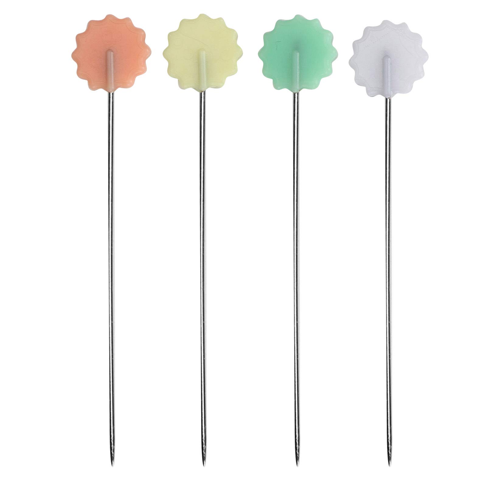 100 Stück Nähnadeln Mit Bunten Glasköpfen – 5,6 Cm, Kürbisform, Edelstahl, Für Nähen, Quilten & DIY