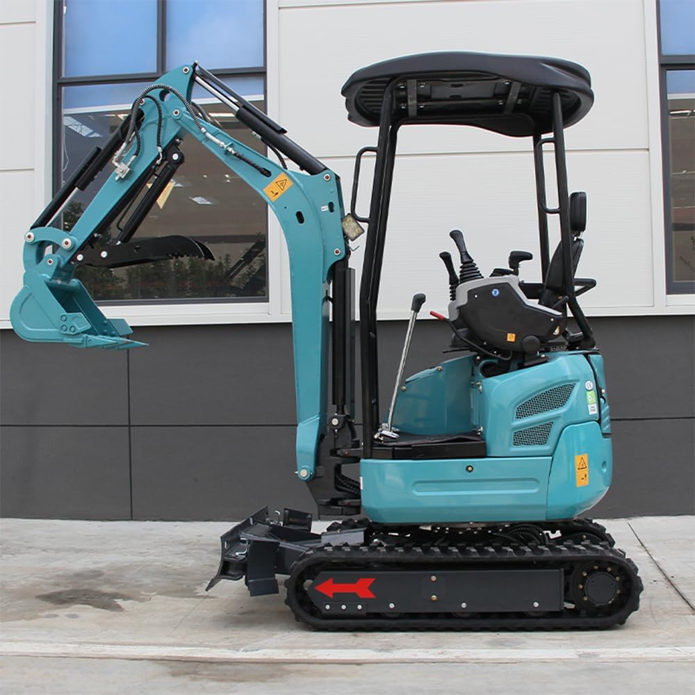 Heavy-Duty 2.2 Ton Mini Excavator, With 16.5 HP Diesel KubotaEngine, Pilot Controls Track Extension Side Swing Boom Trench Digger for for Construction, US In Stock