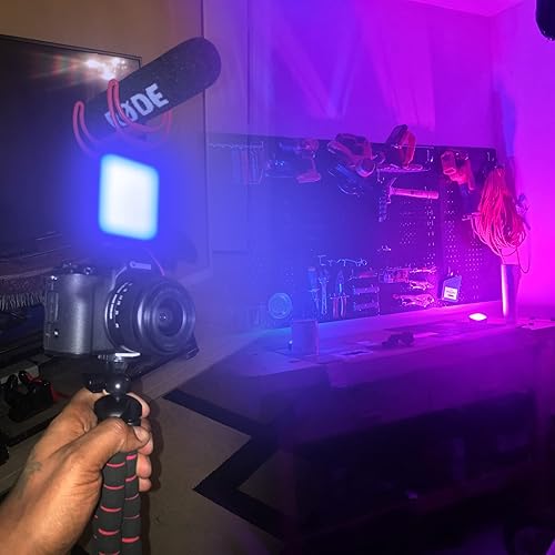 Miniatura 8 de UBeesize Luz de video LED RGB para cámara, luz de cámara LED RGB 72 360 a todo color portátil Vlog Foto Iluminación, 2500-9000K, CRI 95+,2000mAh