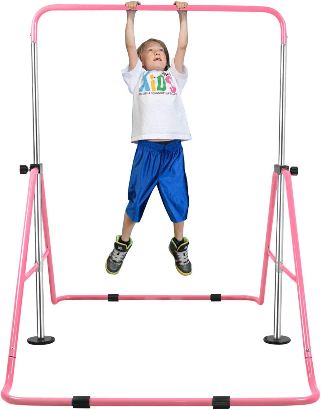 YEEGO DIRECT Expandable Gymnastics Bar, Folding Horizontal Kip Bars Junior Premium Gymnastic Equipment Monkey Climbing Tower Home Training for Kids