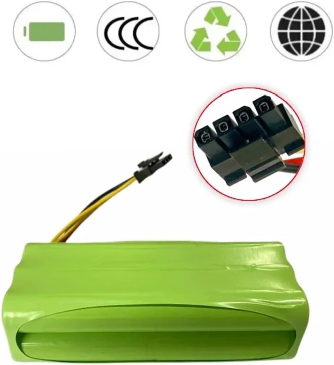 14.4V AA 4.8Ah Robot Battery，Compatible with Ursus Trotter，UT-EXCELLENZA Robotica Vacuum Cleaner