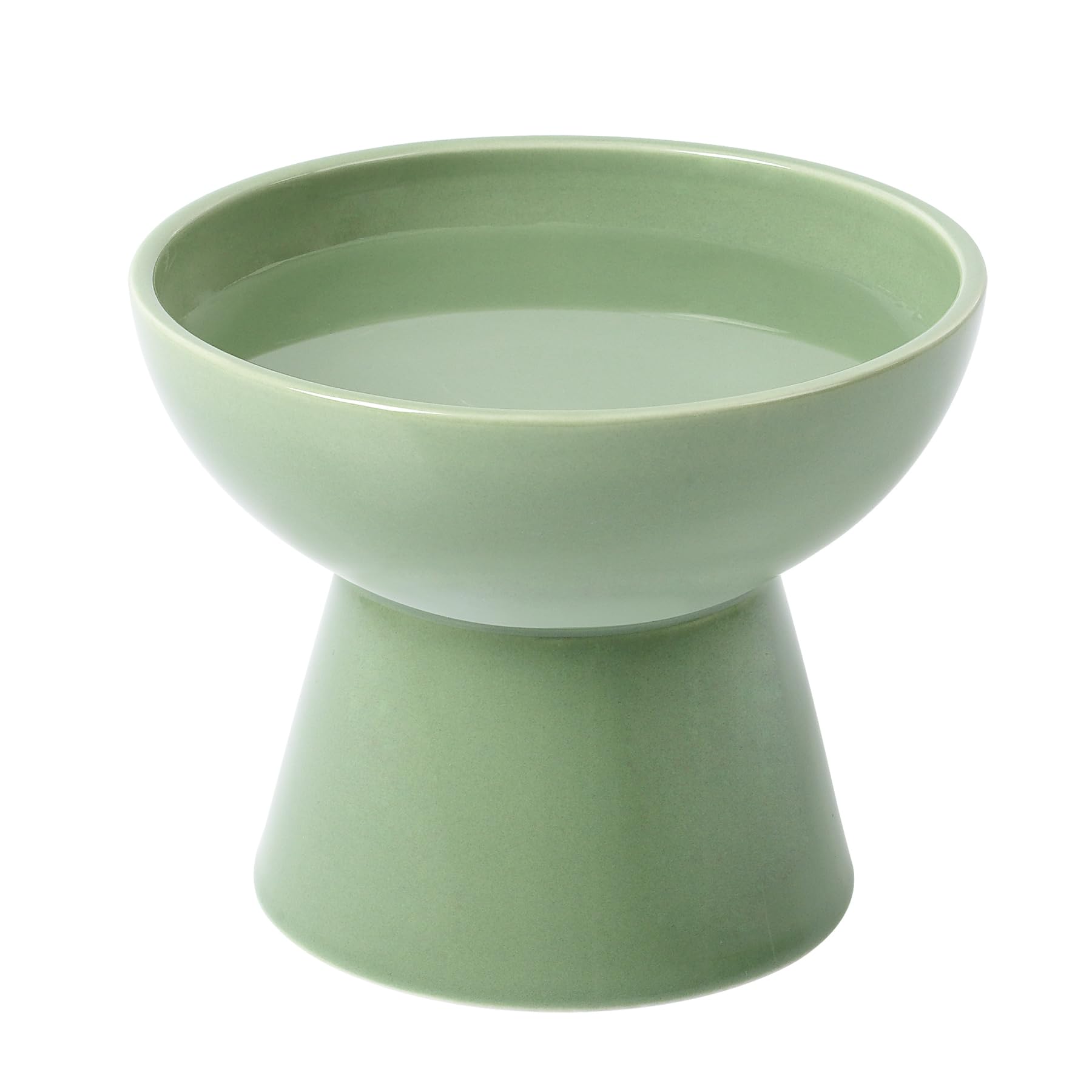 LoeJan Elevated Cat Food and Water Bowls Set, Extra Wide and Raised Ceramic Bowls, Anti-Vomit Whisker-Free Pressure Cat Feeder for Kittens to Adult Cats and Small Dogs