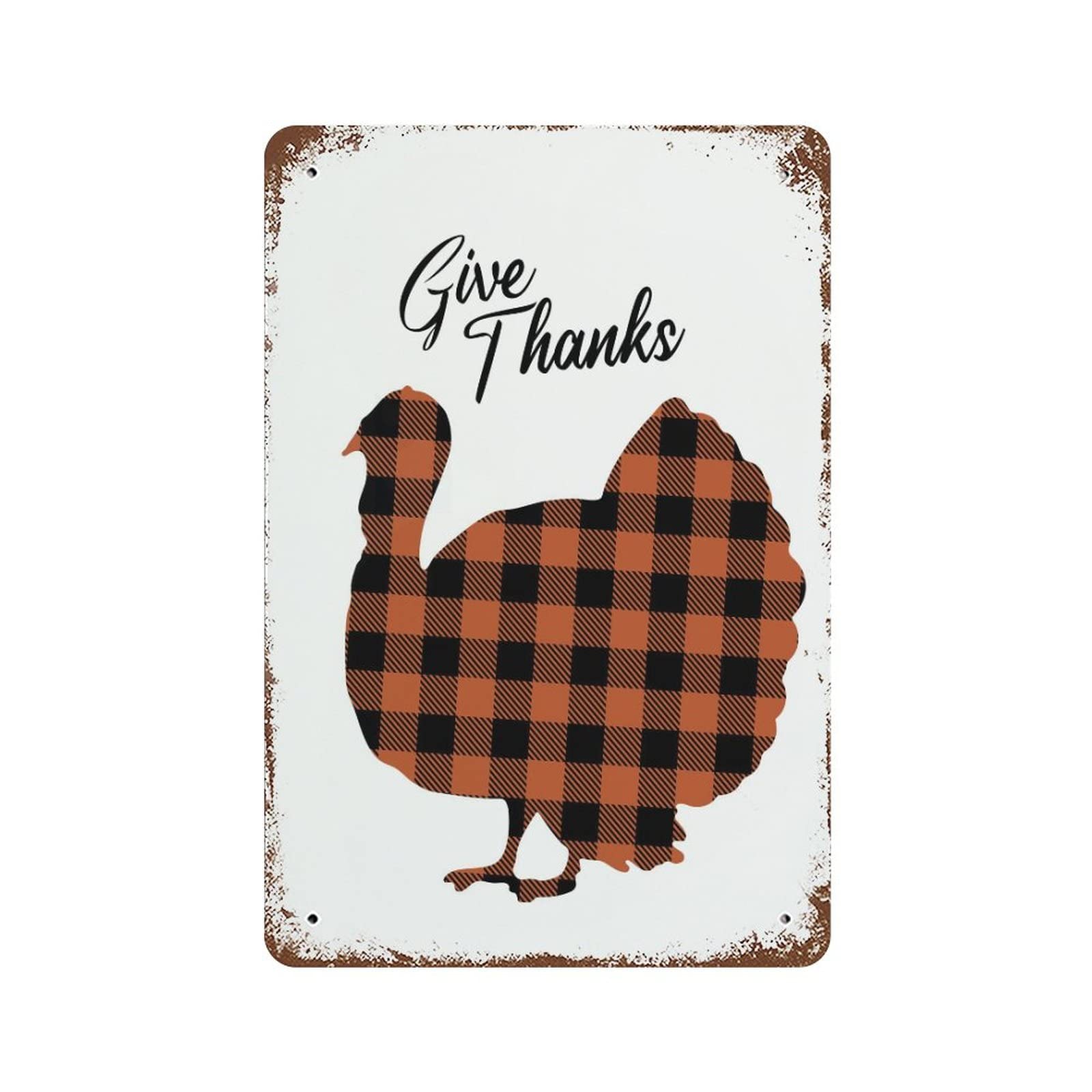 Panneau dindon Give Thanks idee cadeau automne et decoration de maison rurale