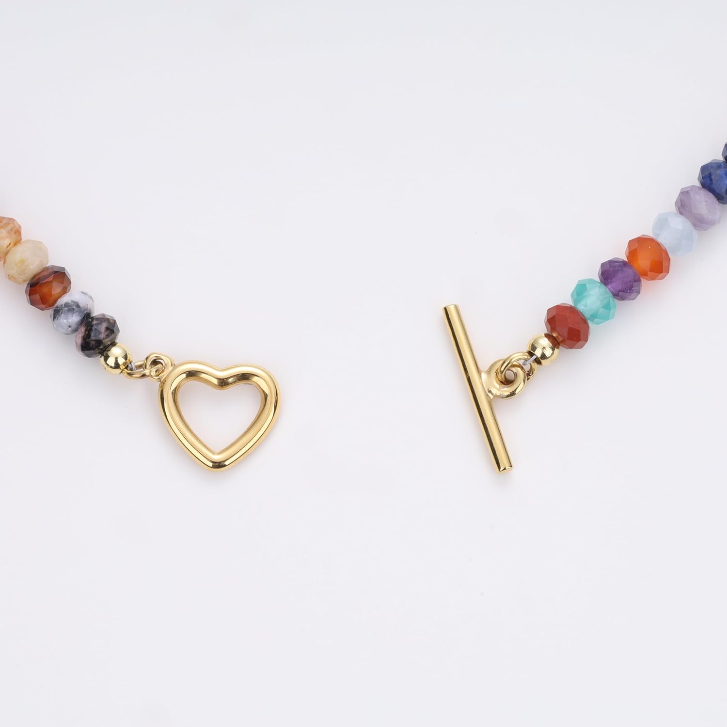 GAVU Crystal Necklace for Women, Summer Colorful Necklace for Women 16.5" - Image 5