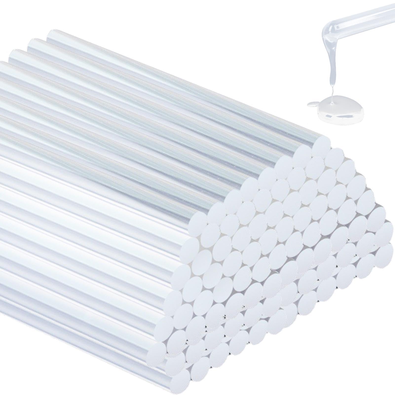 100 Pcs Hot Glue Sticks, 7mm x 100mm Hot-Melt Glue Gun Sticks for Glue-Gun