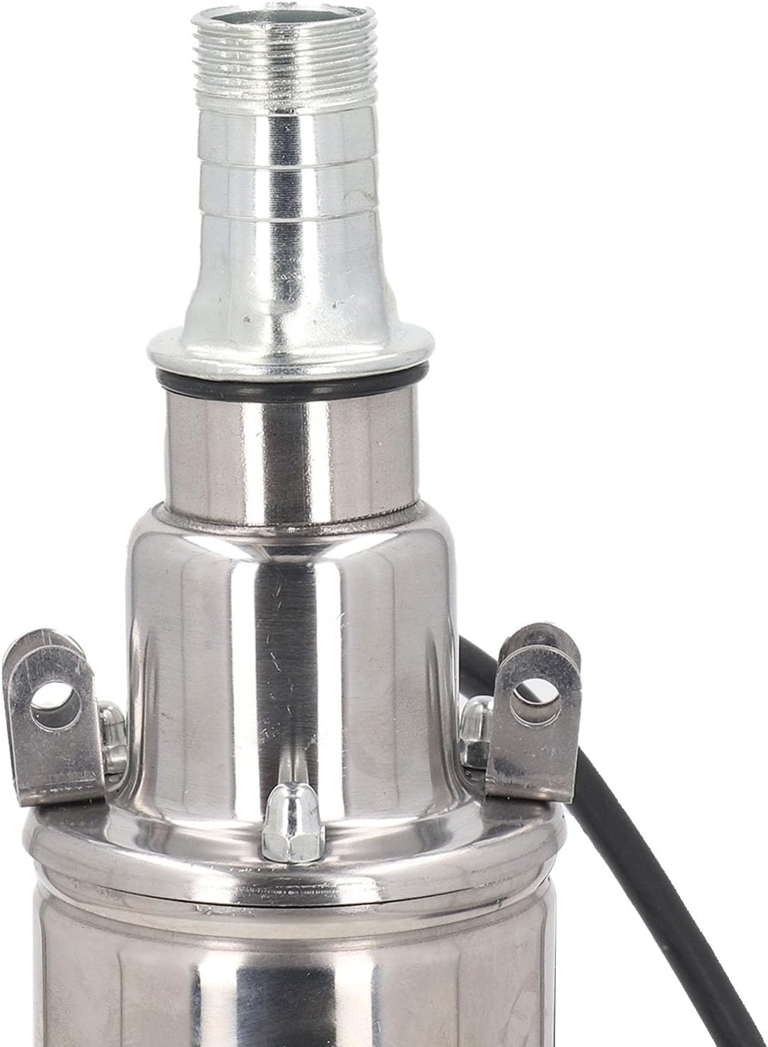 Jeffergarden 12V DC Submersible Well Pump, Stainless Steel Deep Well Pump with 7m Power Cord and 1in Hook Joint, for Irrigation Farm Ranch Home