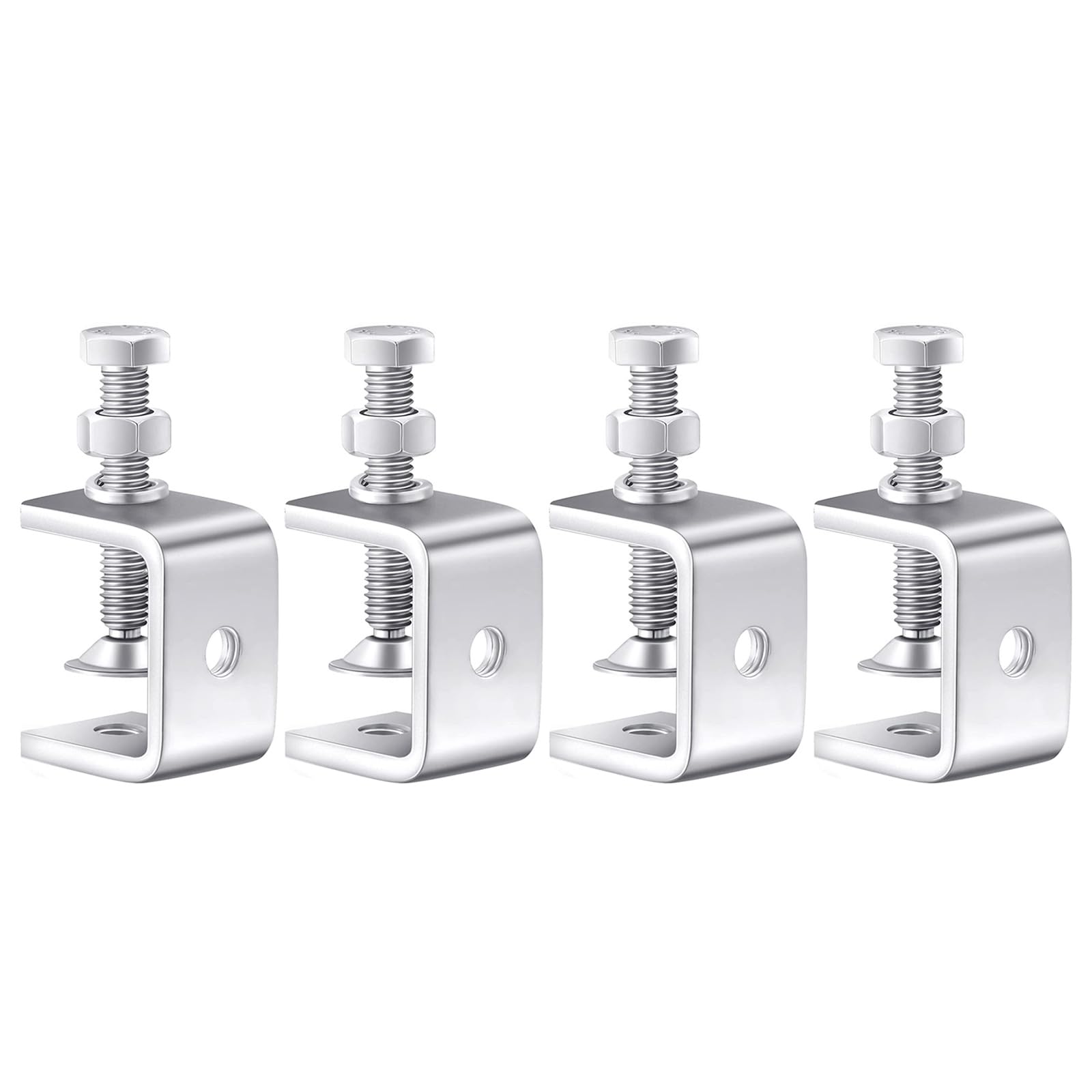Msioytog 4Pcs Duty C-Clamp, Wood Clamps, Stainless Steel Clamps Universally Bracket For Welding Carpentry Building Household Stainless Steel C Clamp