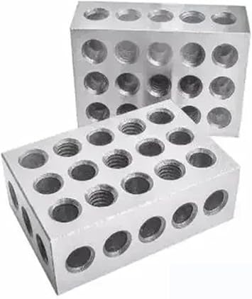 Precision Hardened Steel Block Precision Blocks Hardened Steel 0.0001" Matched Machinist 123 Milling 23 Holes 25-50-75mm1/2/3 inch