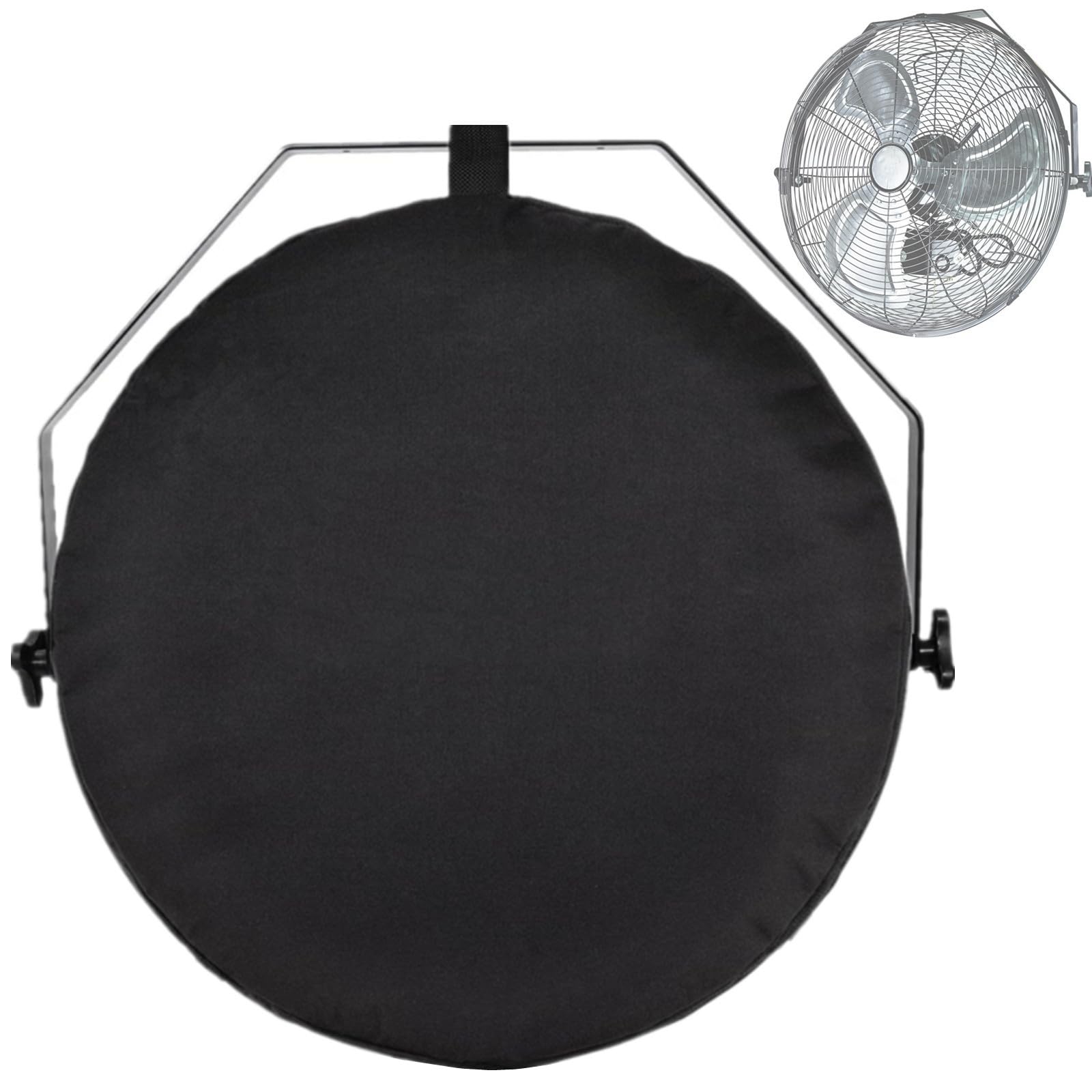 GS Alderual 600D - Cubierta para ventilador de pared de 18 a 22 pulgadas, impermeable, resistente para montaje en pared, oscilante y no oscilante, para patio, resistente a la intemperie y al polvo