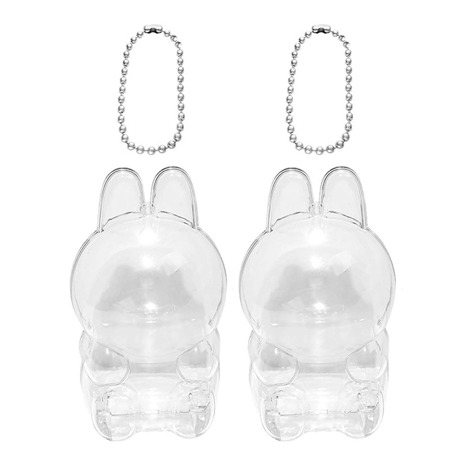 Obotsnoi Portable Storage Container For Miniature Figurines Clear Covers Shield Against Damage And Dirt Portable Keychain Display Holder